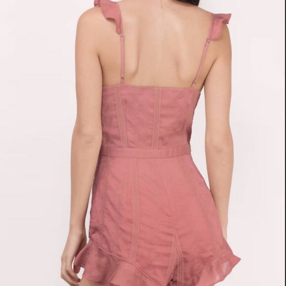 NWT The Jetset Diaries TJD Sz L Women's Getaway Moss Coral Striped Romper - Picture 2 of 15